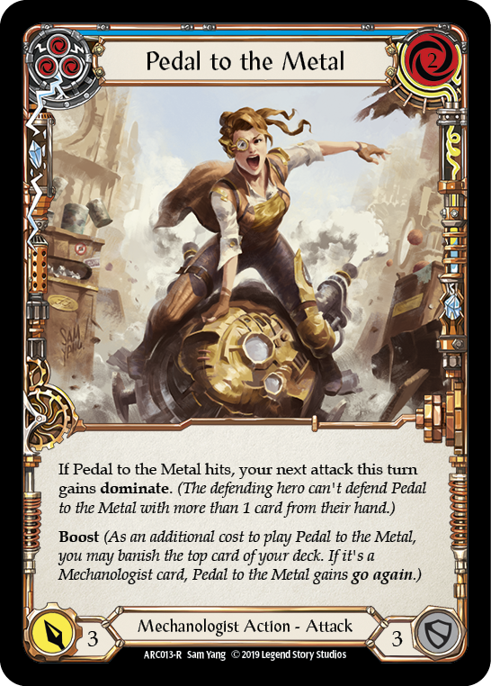 Pedal to the Metal (Blue) [ARC013-R] (Arcane Rising)  1st Edition Normal | Card Citadel