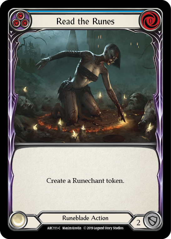 Read the Runes (Blue) [ARC111-C] (Arcane Rising)  1st Edition Rainbow Foil | Card Citadel