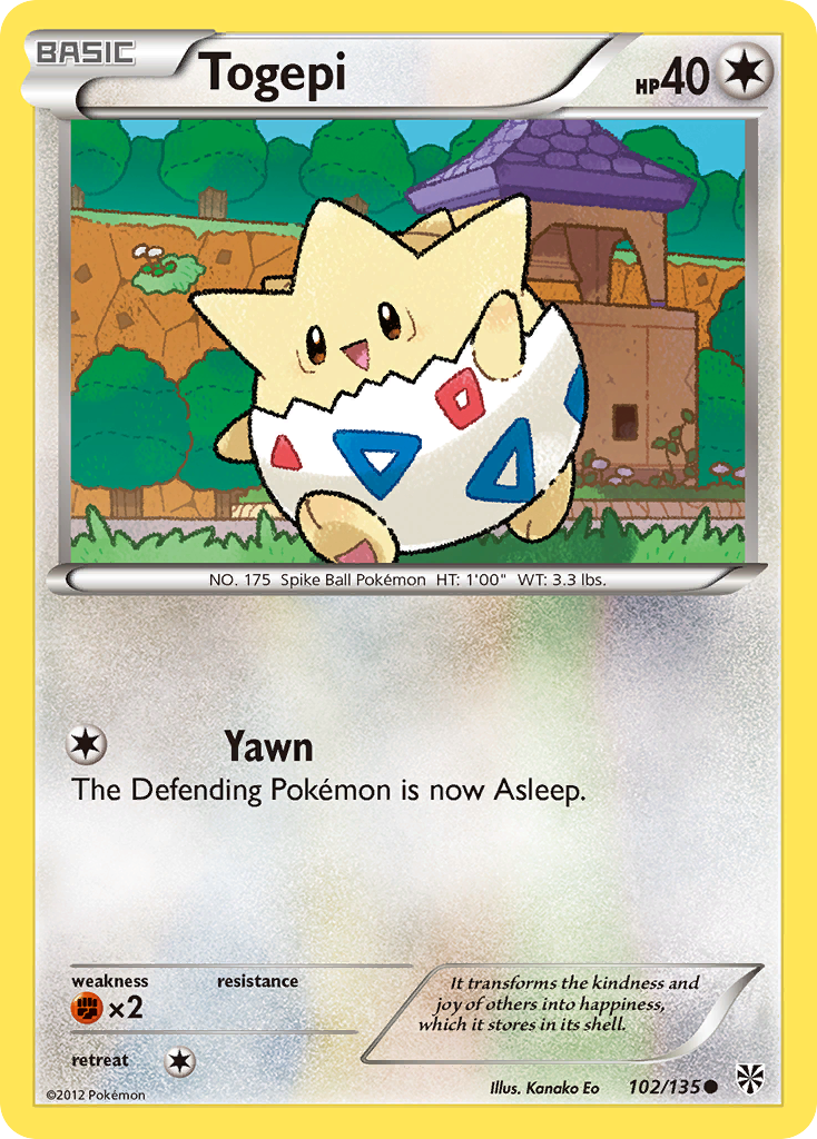 Togepi (102/135) [Black & White: Plasma Storm] | Card Citadel
