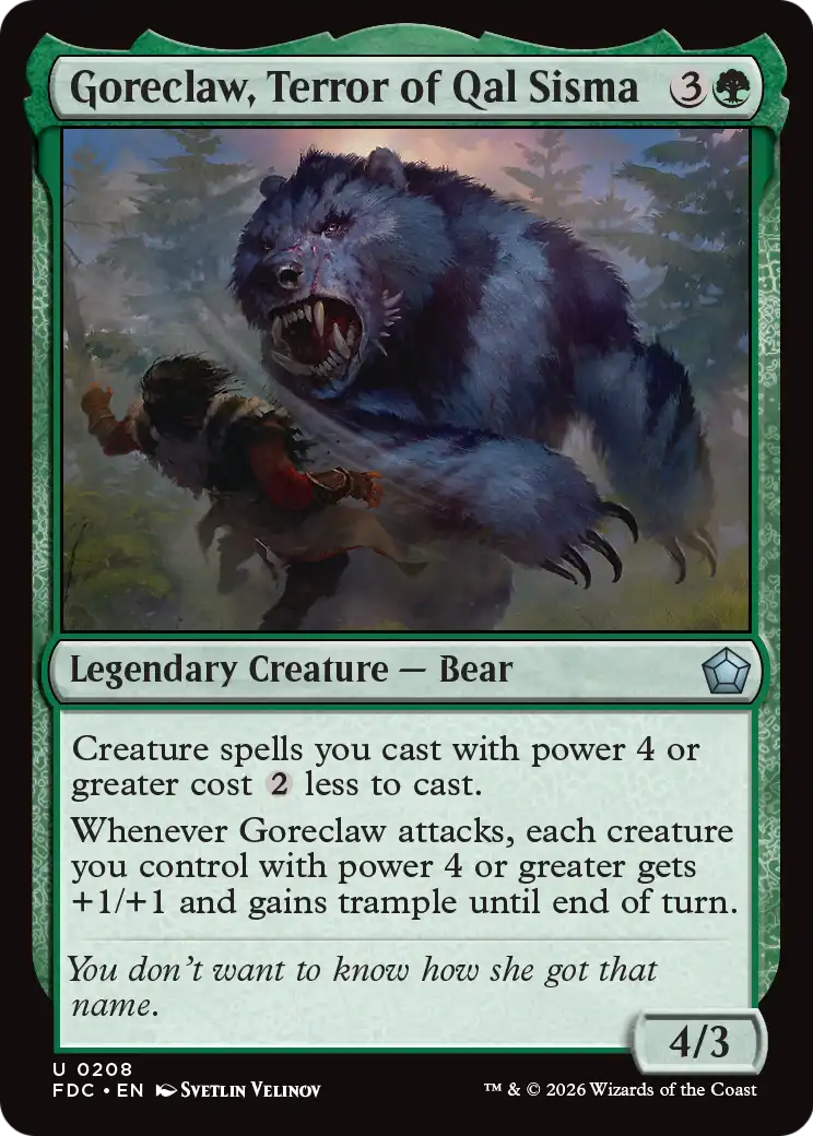 Goreclaw, Terror of Qal Sisma [Foundations Commander] | Card Citadel