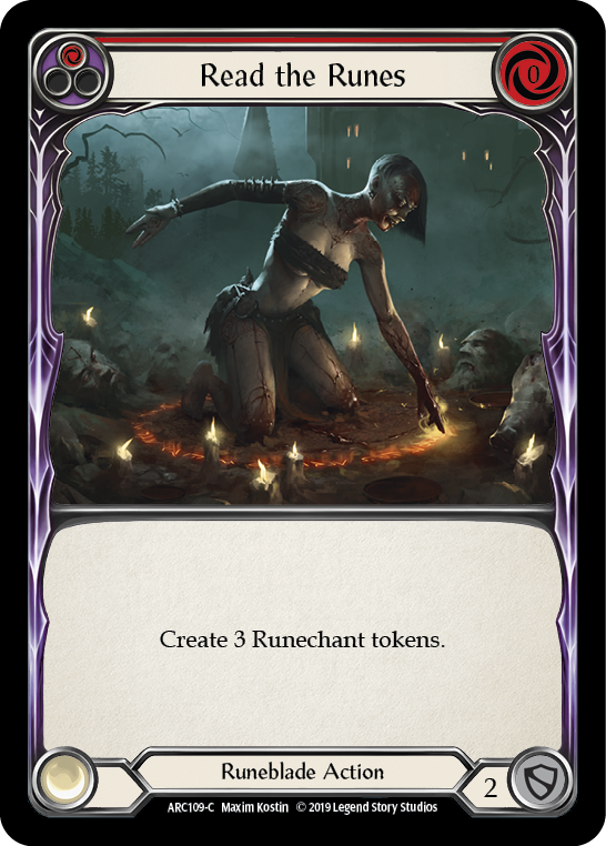 Read the Runes (Red) [ARC109-C] (Arcane Rising)  1st Edition Rainbow Foil | Card Citadel