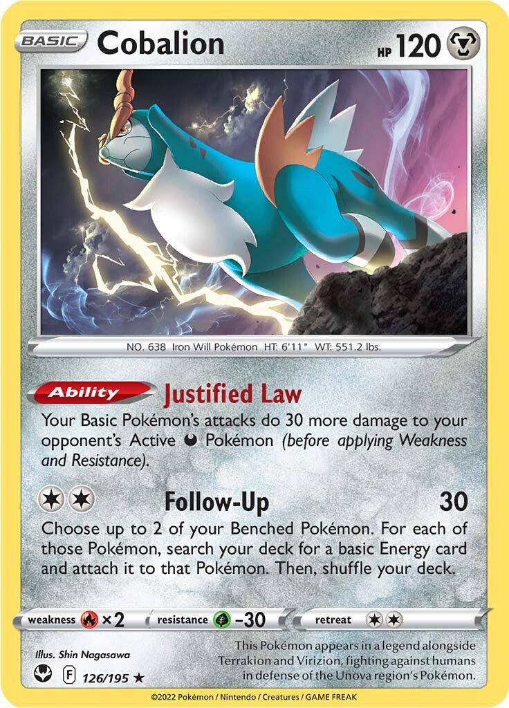 Cobalion (126/195) [Sword & Shield: Silver Tempest] | Card Citadel