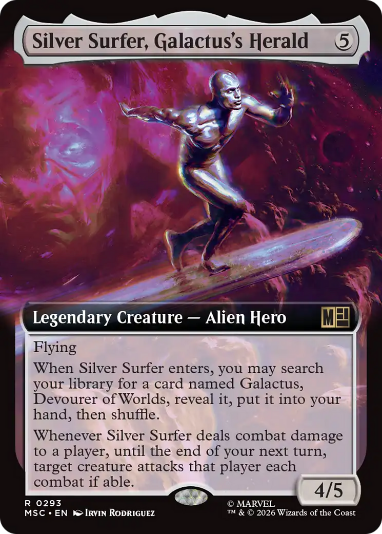 Silver Surfer, Galactus's Herald (Extended Art) [Marvel Super Heroes Commander] | Card Citadel