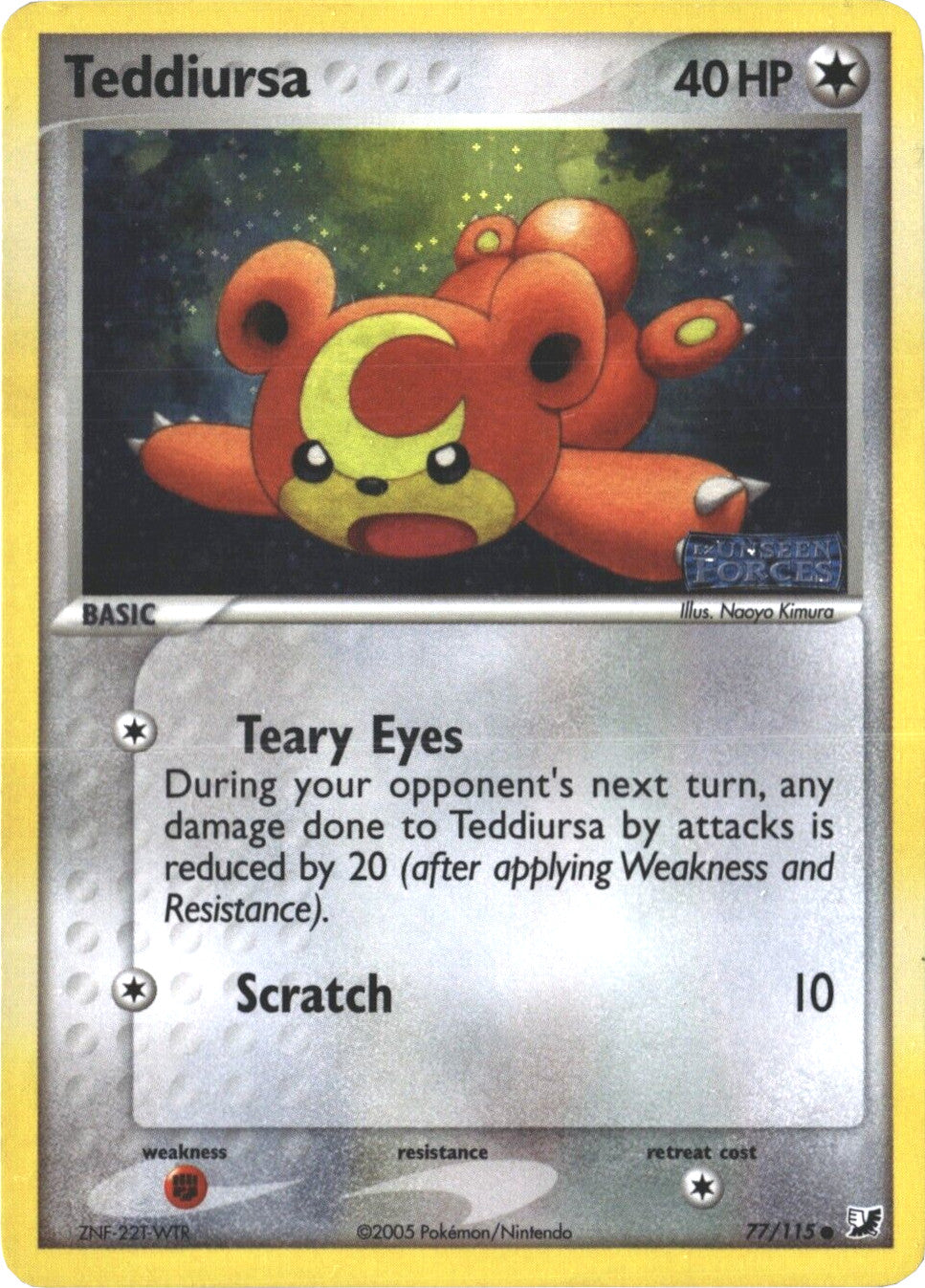 Teddiursa (77/115) (Stamped) [EX: Unseen Forces] | Card Citadel