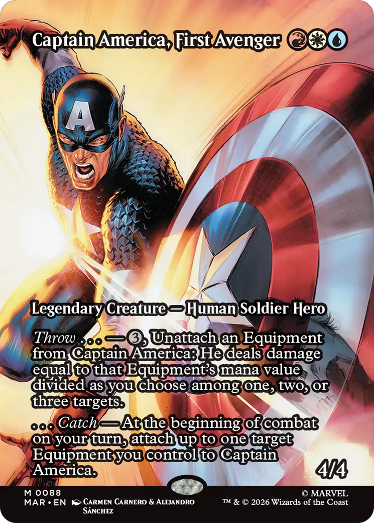Captain America, First Avenger (Borderless) [Marvel Universe: Eternal-Legal] | Card Citadel