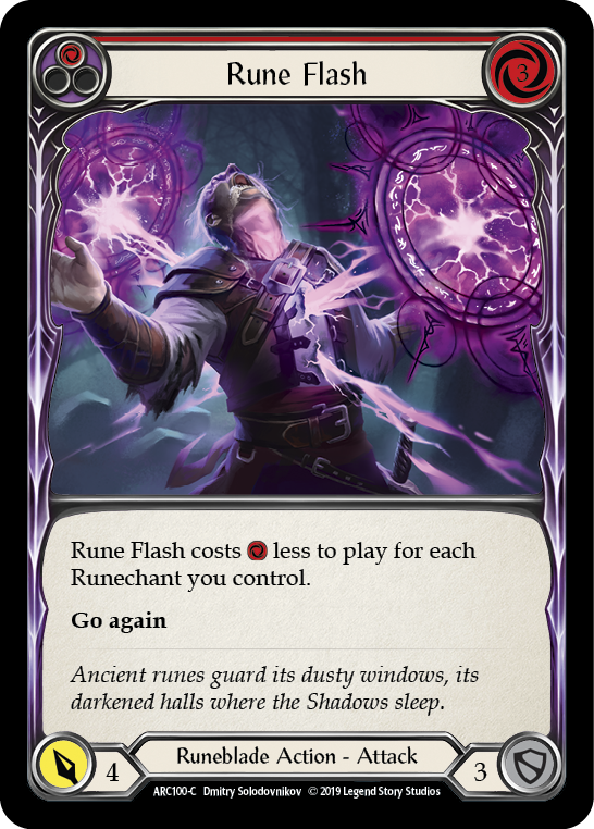 Rune Flash (Red) [ARC100-C] (Arcane Rising)  1st Edition Normal | Card Citadel