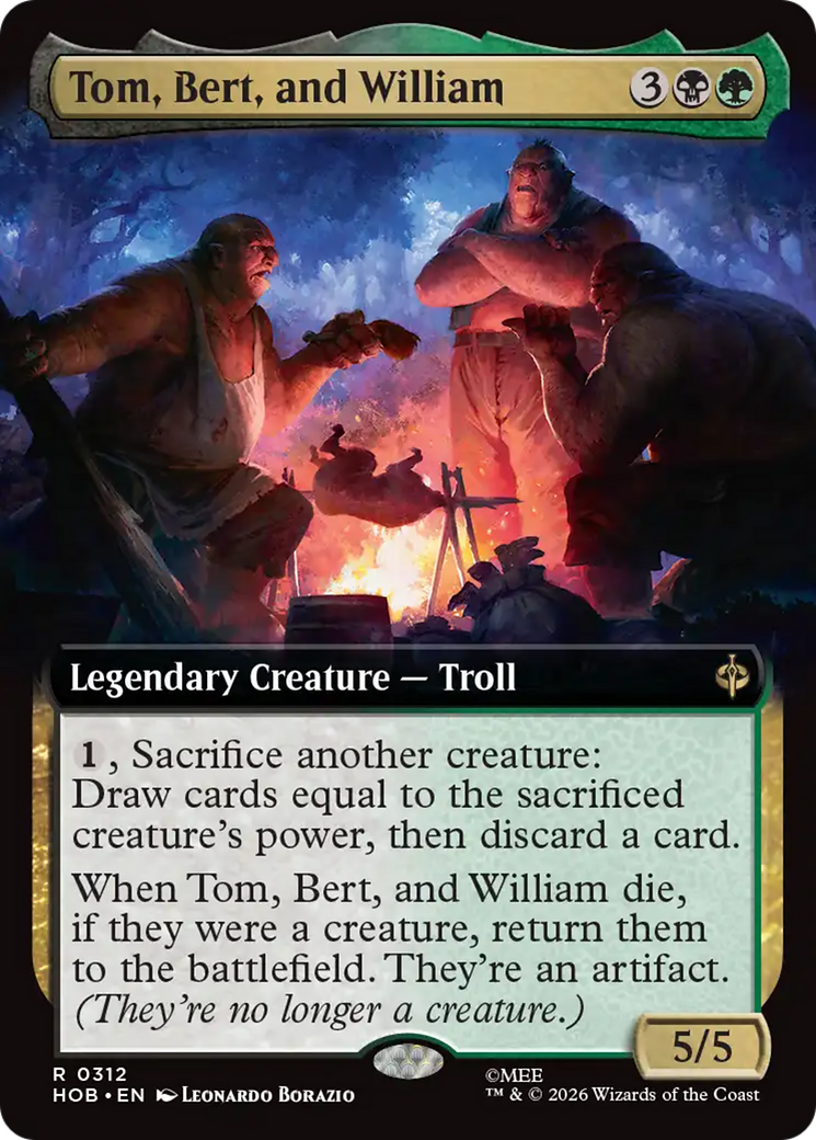 Tom, Bert, and William (Extended Art) [The Hobbit] | Card Citadel