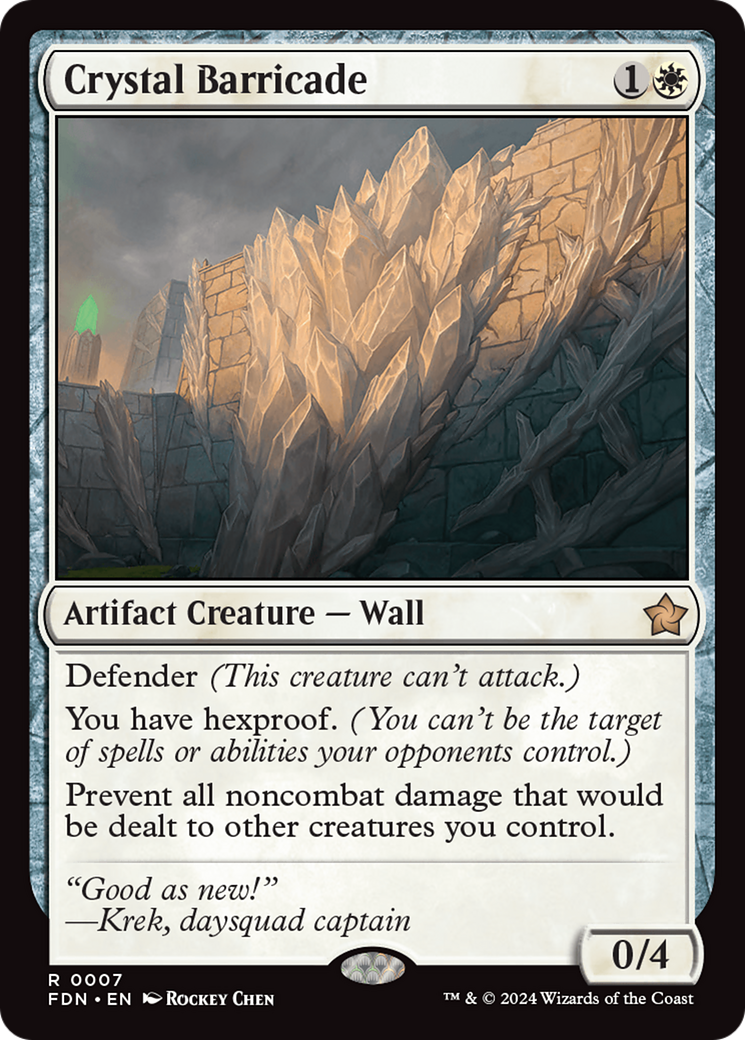 Crystal Barricade [Foundations] | Card Citadel