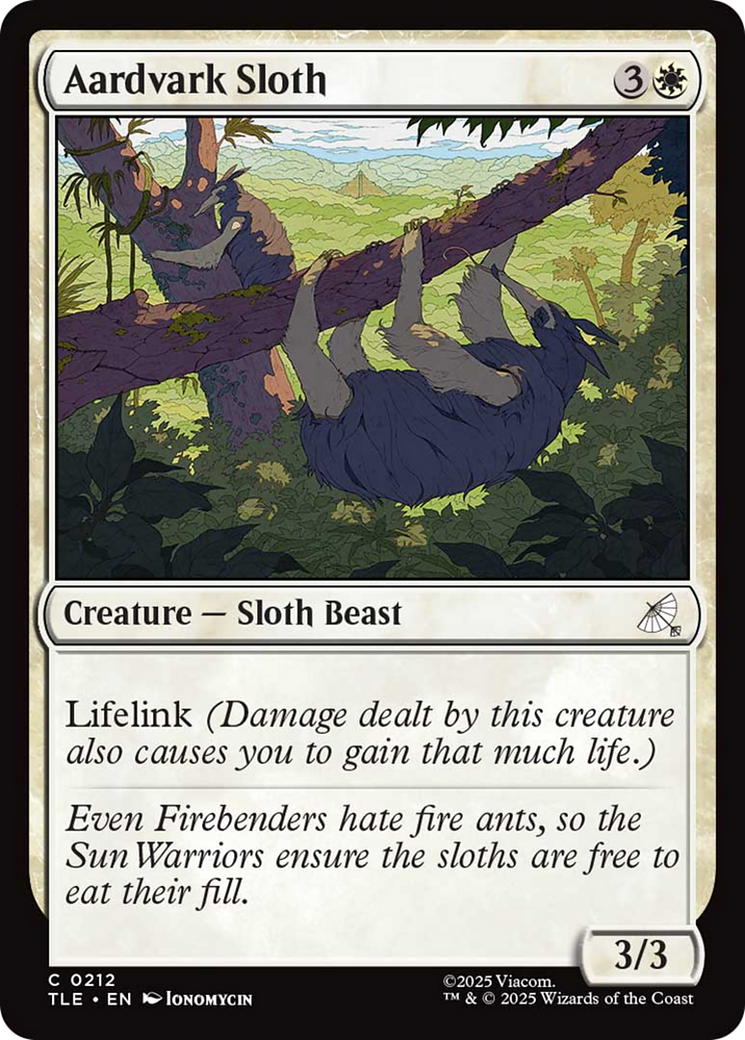 Aardvark Sloth [Avatar: The Last Airbender: Eternal-Legal] | Card Citadel