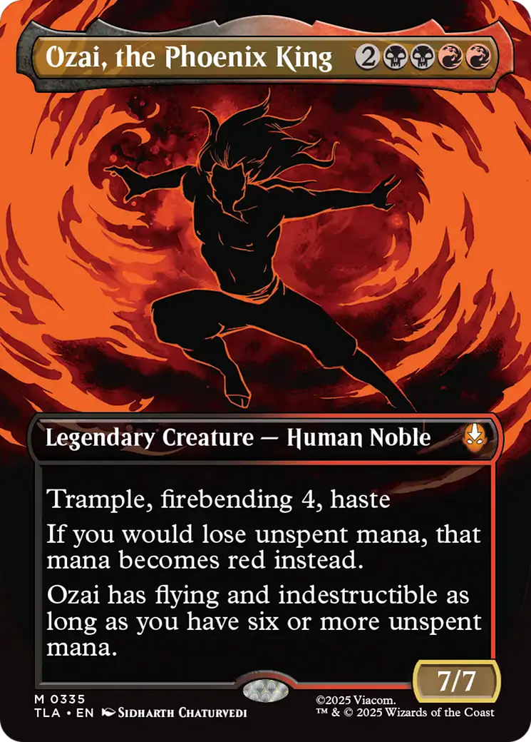 Ozai, the Phoenix King (0335) (Borderless) [Avatar: The Last Airbender] | Card Citadel