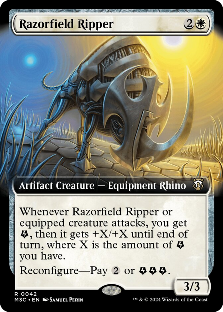 Razorfield Ripper (Extended Art) (Ripple Foil) [Modern Horizons 3 Commander] | Card Citadel