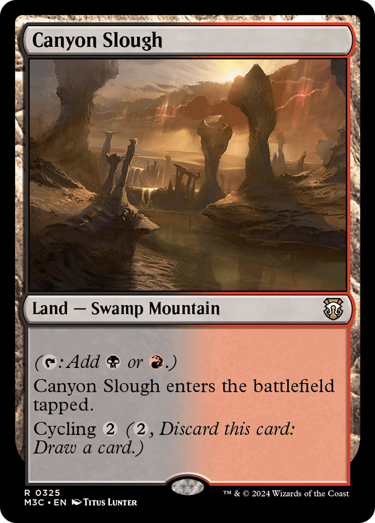 Canyon Slough (Ripple Foil) [Modern Horizons 3 Commander] | Card Citadel