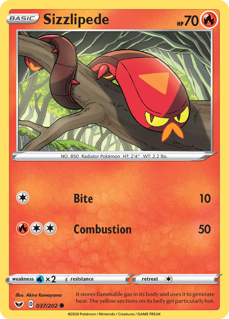 Sizzlipede (037/202) [Sword & Shield: Base Set] | Card Citadel