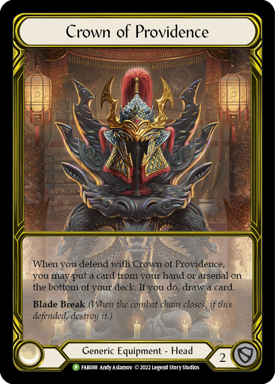 Crown of Providence (Golden) [FAB088] (Promo)  Cold Foil | Card Citadel