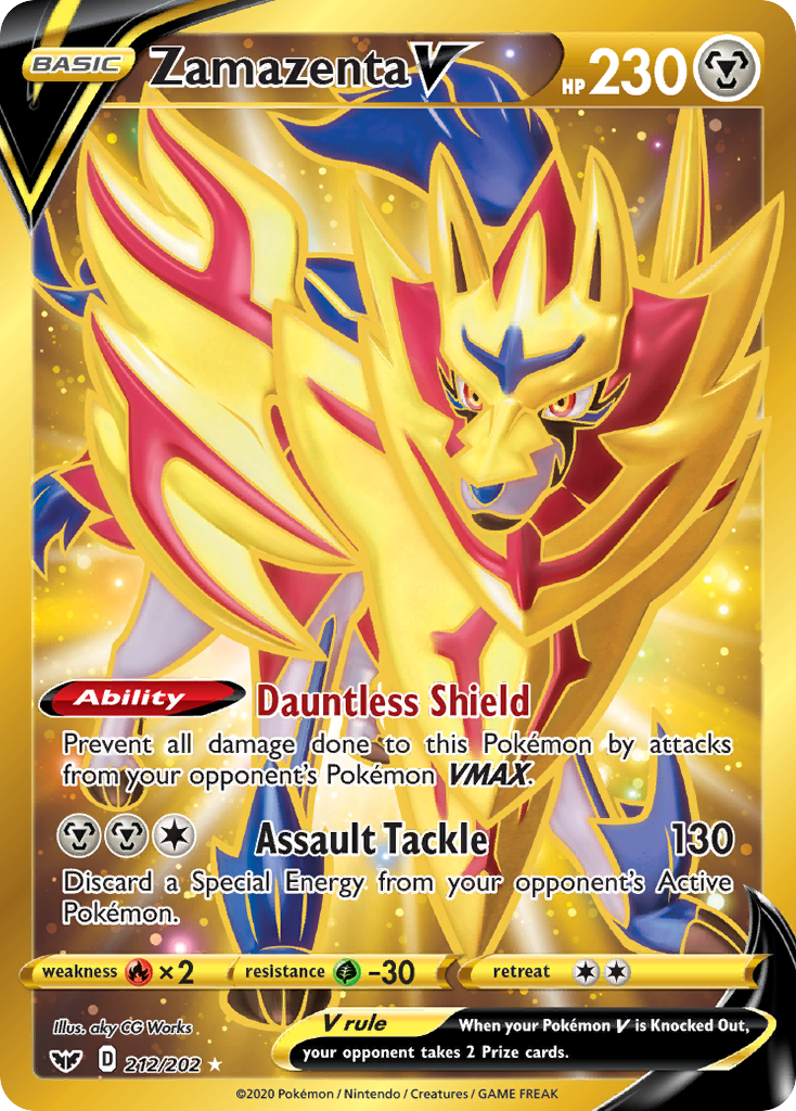 Zamazenta V (212/202) [Sword & Shield: Base Set] | Card Citadel