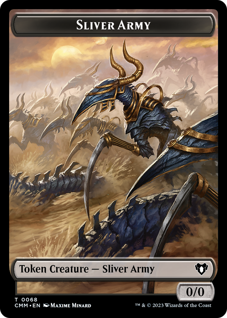 Sliver Army // Sliver Double-Sided Token [Commander Masters Tokens] | Card Citadel