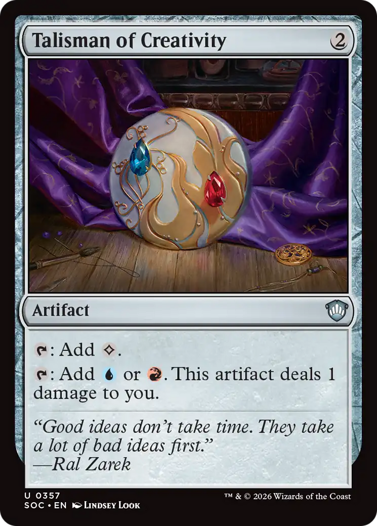 Talisman of Creativity [Secrets of Strixhaven Commander] | Card Citadel