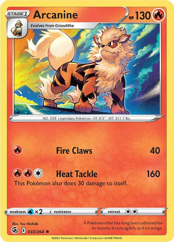 Arcanine (033/264) [Sword & Shield: Fusion Strike] | Card Citadel