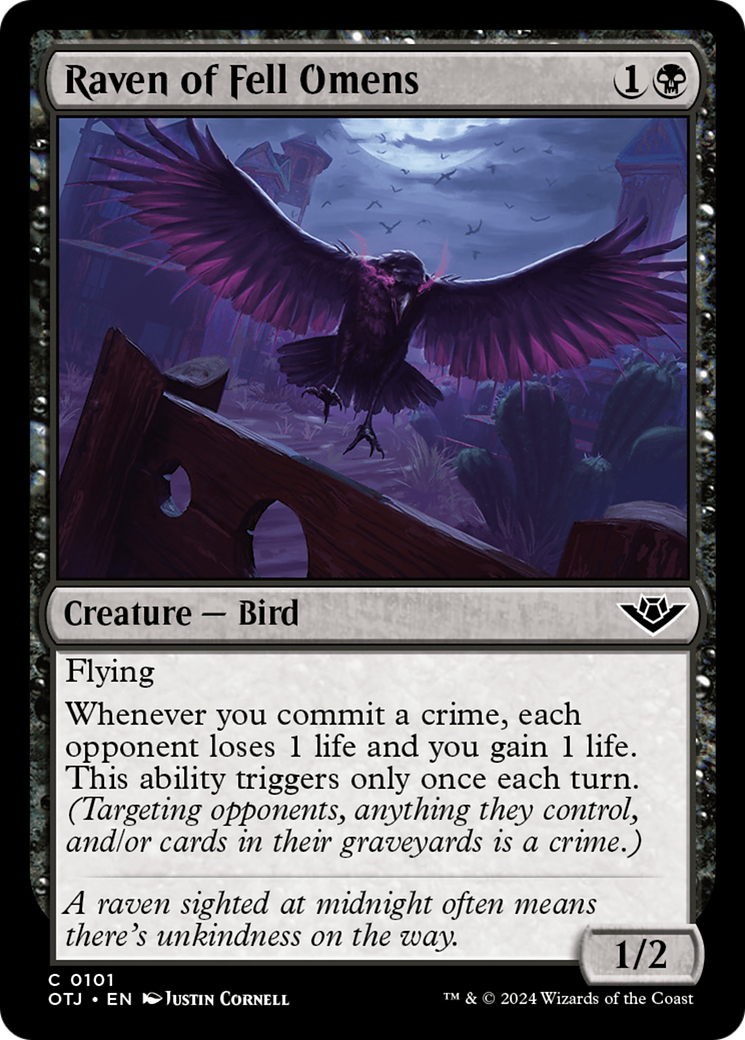 Raven of Fell Omens [Outlaws of Thunder Junction] | Card Citadel