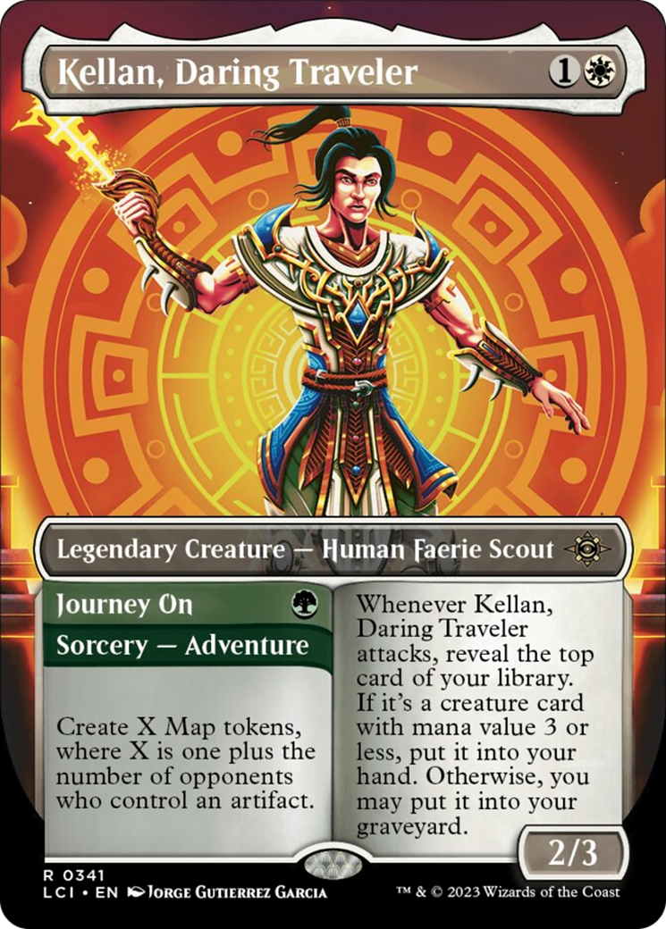 Kellan, Daring Traveler (Borderless) [The Lost Caverns of Ixalan] | Card Citadel