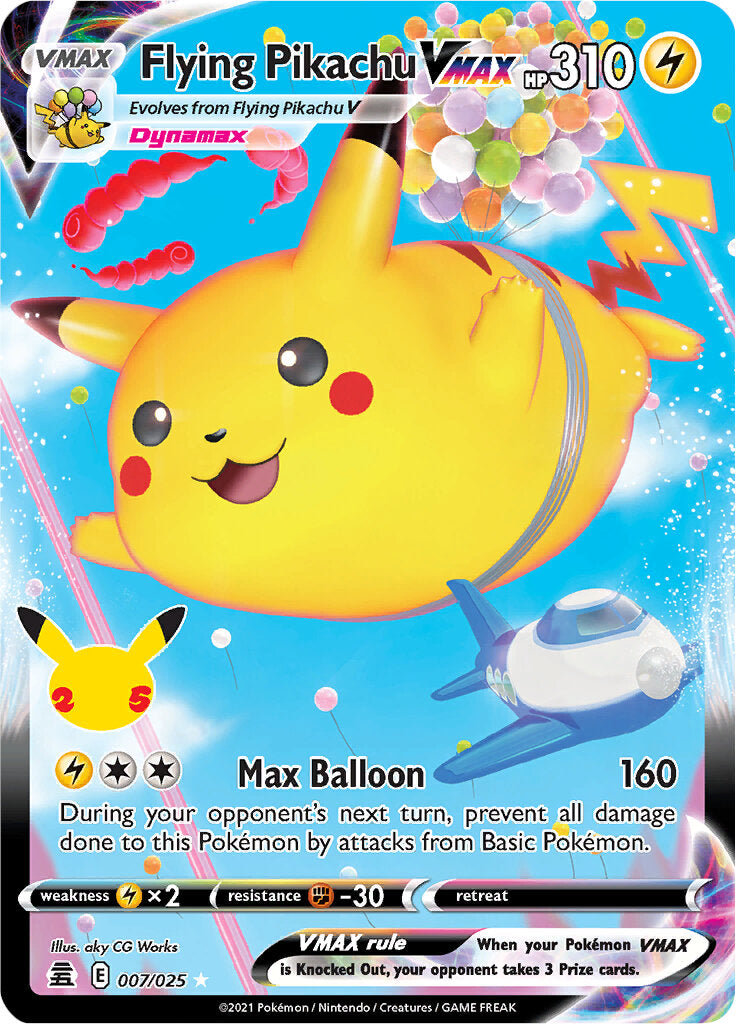 Flying Pikachu VMAX (007/025) [Celebrations: 25th Anniversary] | Card Citadel