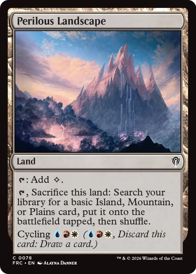 Perilous Landscape [Reality Fracture Commander] | Card Citadel
