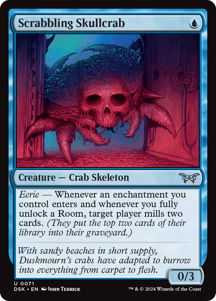 Scrabbling Skullcrab [Duskmourn: House of Horror] | Card Citadel