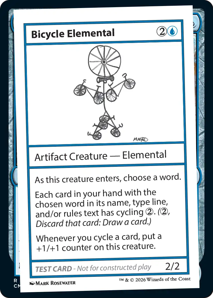 Bicycle Elemental [Mystery Booster Playtest Cards] | Card Citadel