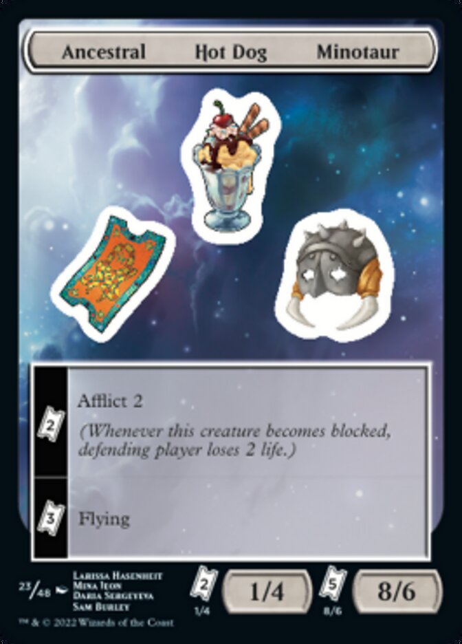 Ancestral Hot Dog Minotaur [Unfinity Stickers] | Card Citadel