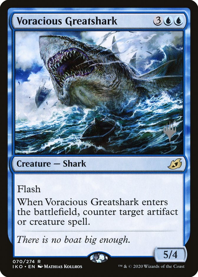 Voracious Greatshark (Promo Pack) [Ikoria: Lair of Behemoths Promos] | Card Citadel