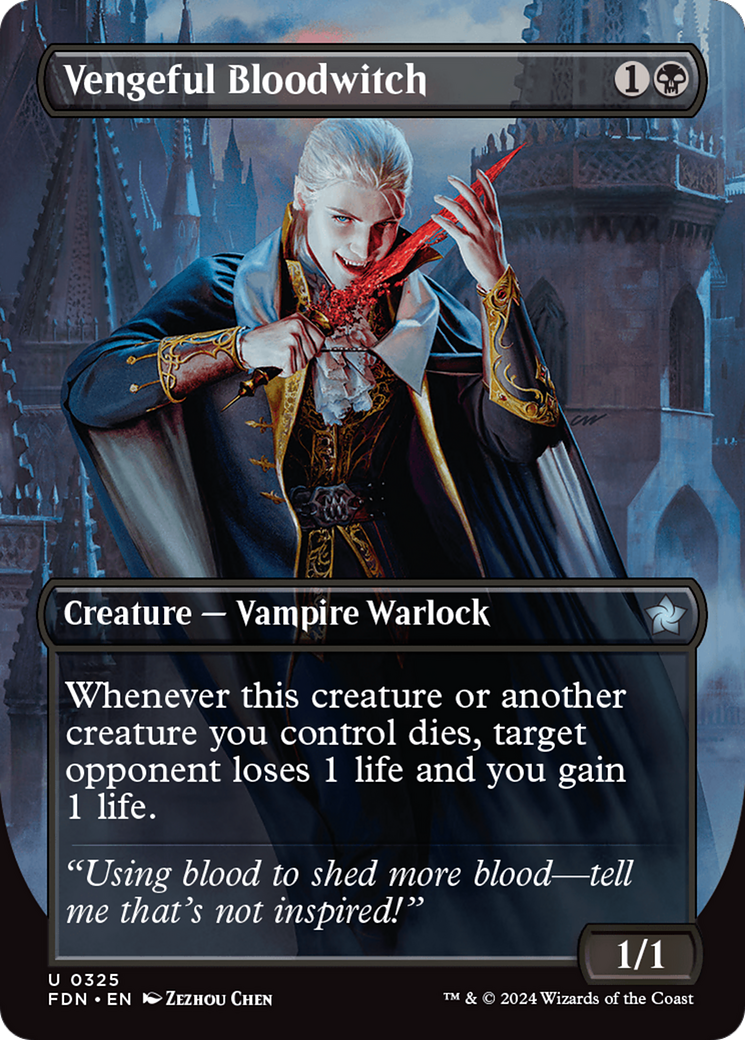 Vengeful Bloodwitch (Borderless) [Foundations] | Card Citadel