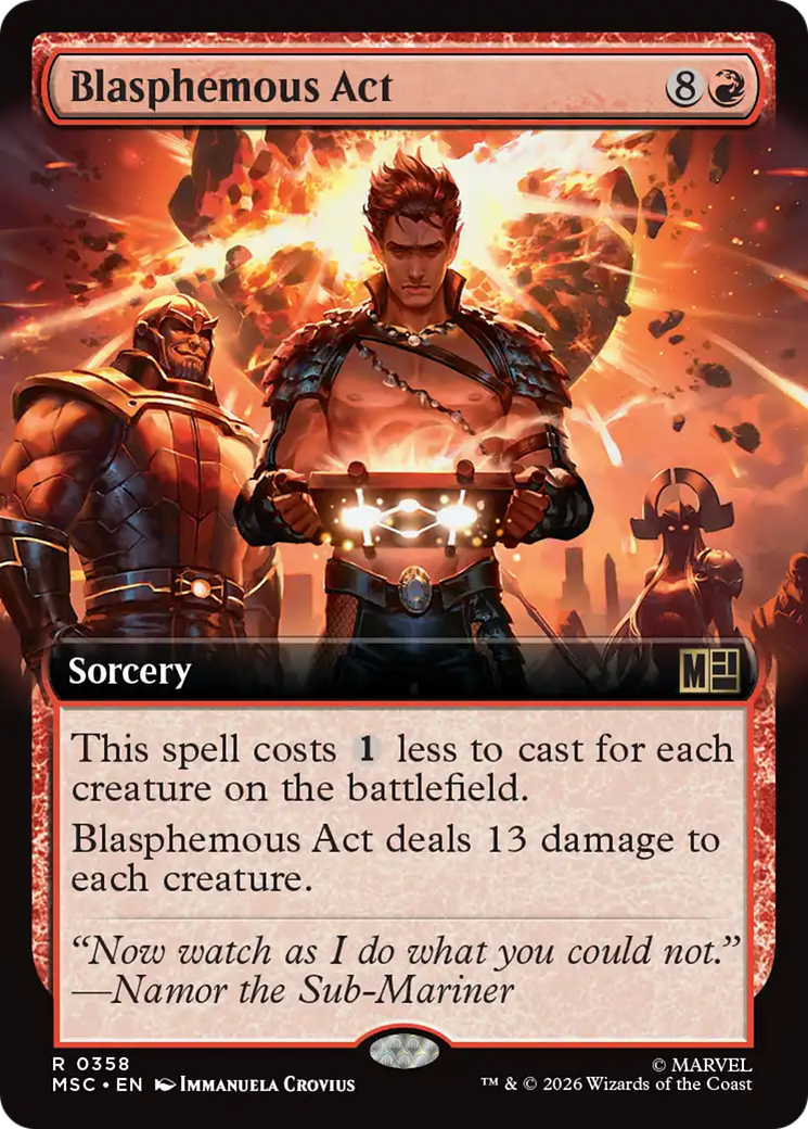 Blasphemous Act (Extended Art) [Marvel Super Heroes Commander] | Card Citadel