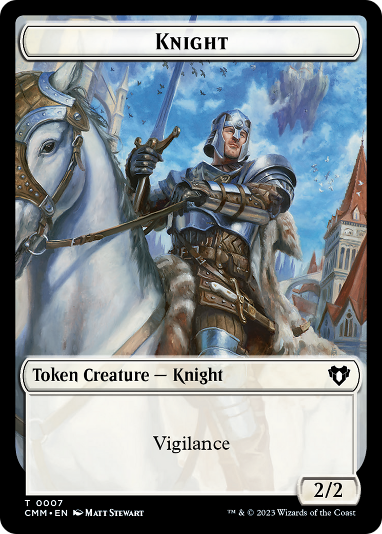 Human Soldier // Knight Double-Sided Token [Commander Masters Tokens] | Card Citadel