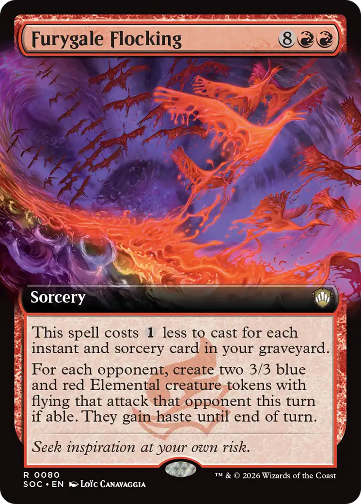 Furygale Flocking (Extended Art) [Secrets of Strixhaven Commander] | Card Citadel