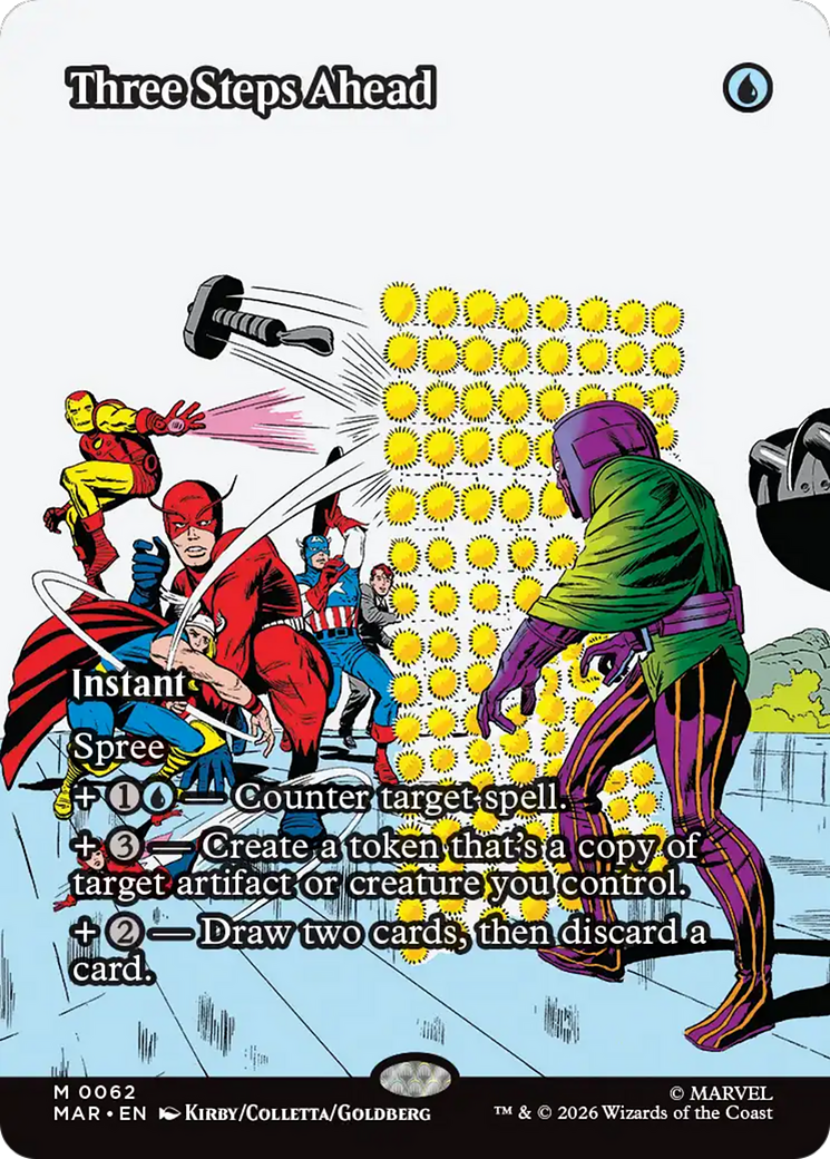 Three Steps Ahead (Borderless) [Marvel Universe: Eternal-Legal] | Card Citadel
