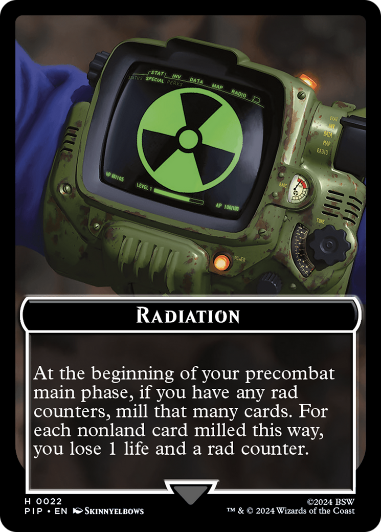 Radiation // Alien Double-Sided Token [Fallout Tokens] | Card Citadel