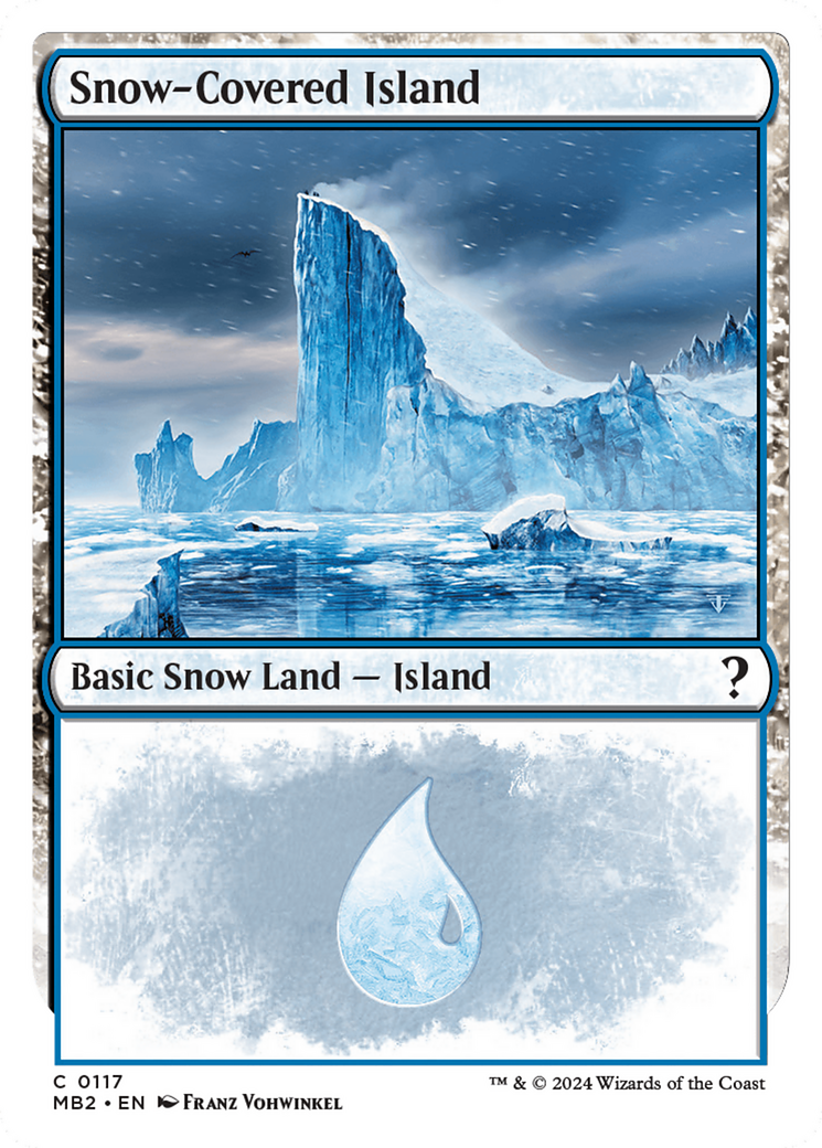 Snow-Covered Island (White Border) [Mystery Booster 2] | Card Citadel