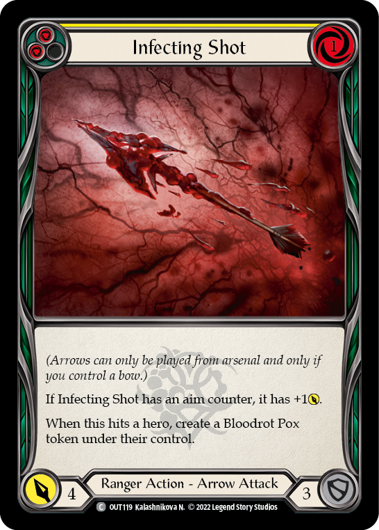 Infecting Shot (Yellow) [OUT119] (Outsiders)  Rainbow Foil | Card Citadel