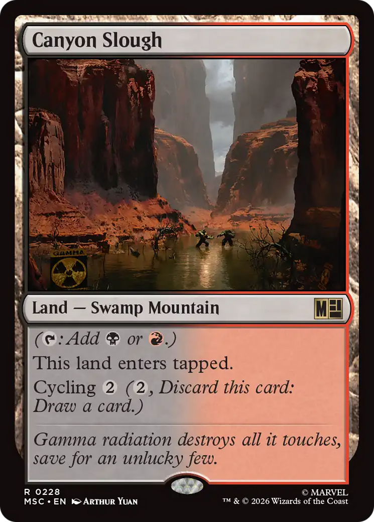Canyon Slough (Surge Foil) [Marvel Super Heroes Commander] | Card Citadel