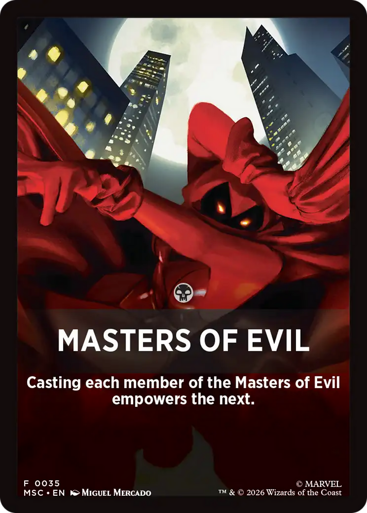 Masters of Evil Theme Card [Marvel Super Heroes Commander] | Card Citadel