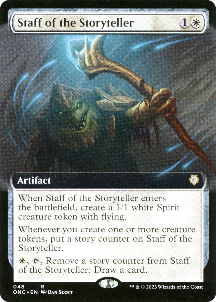 Staff of the Storyteller (Extended Art) [Phyrexia: All Will Be One Commander] | Card Citadel