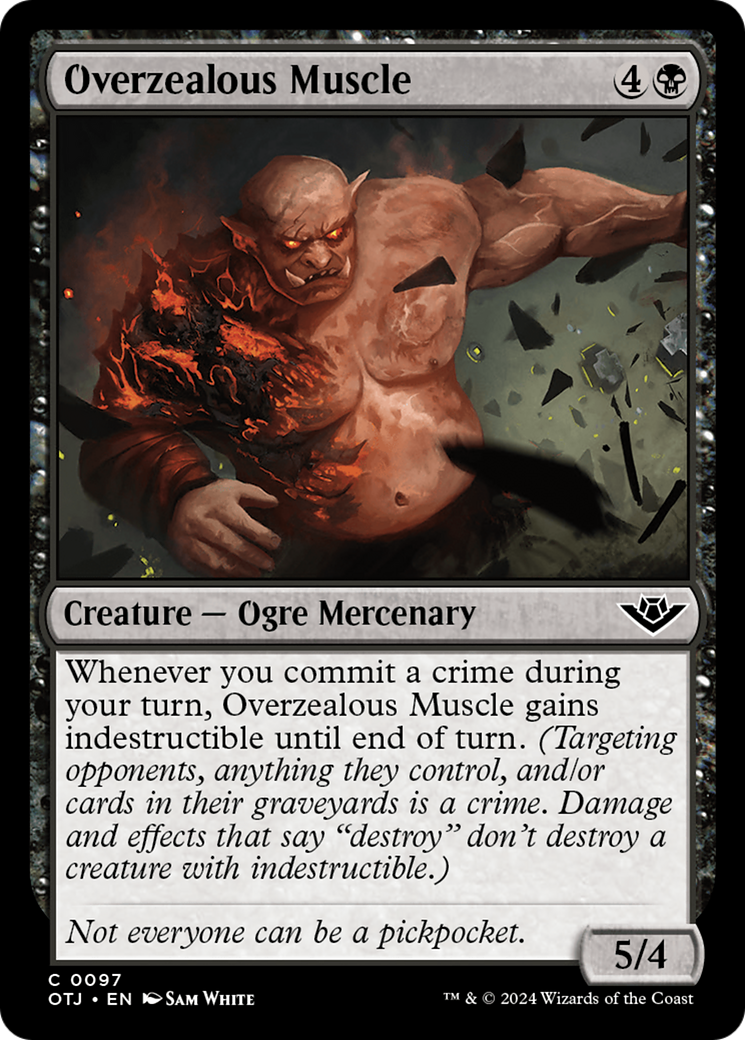 Overzealous Muscle [Outlaws of Thunder Junction] | Card Citadel