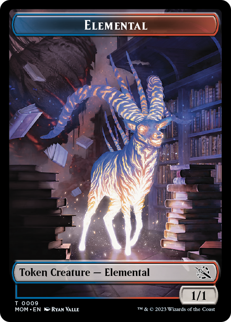 Elemental (9) // Knight Double-Sided Token [March of the Machine Tokens] | Card Citadel