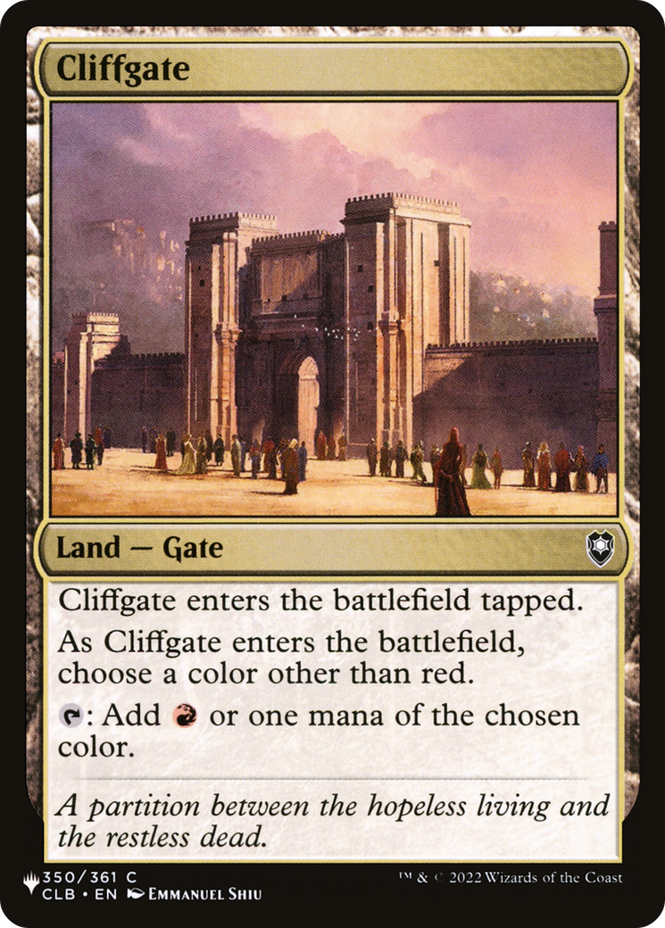 Cliffgate [The List] | Card Citadel