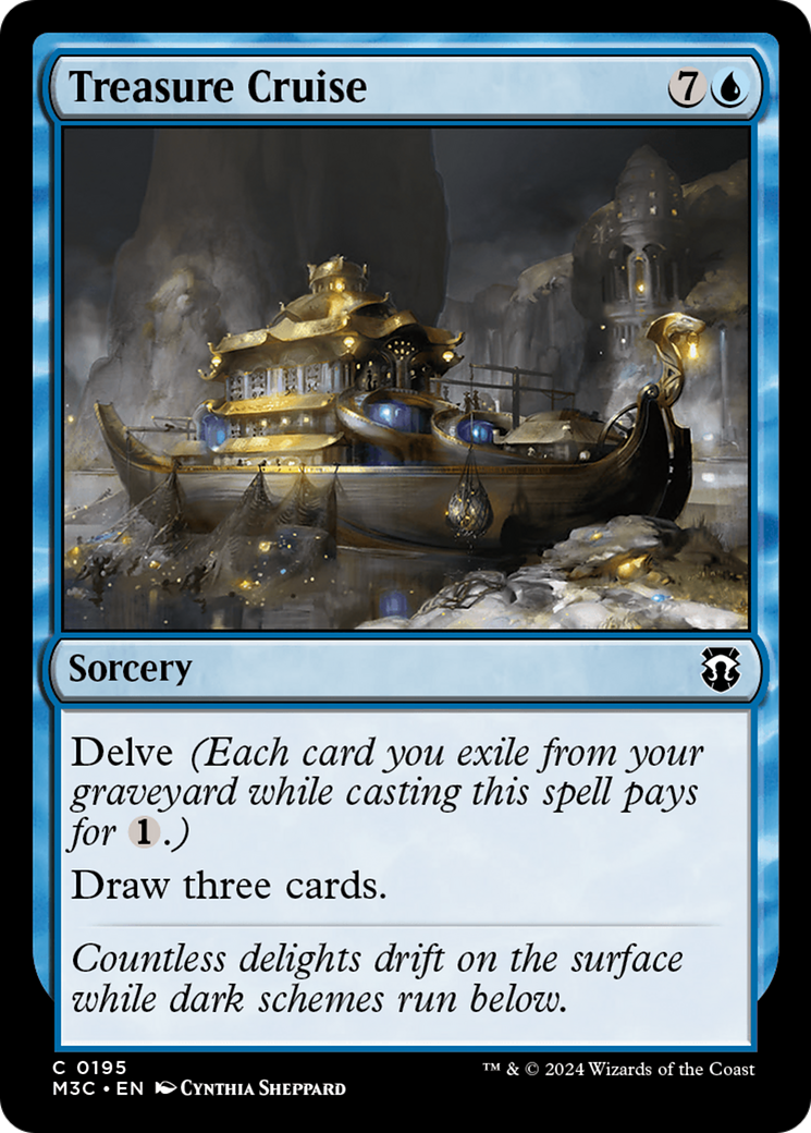 Treasure Cruise (Ripple Foil) [Modern Horizons 3 Commander] | Card Citadel