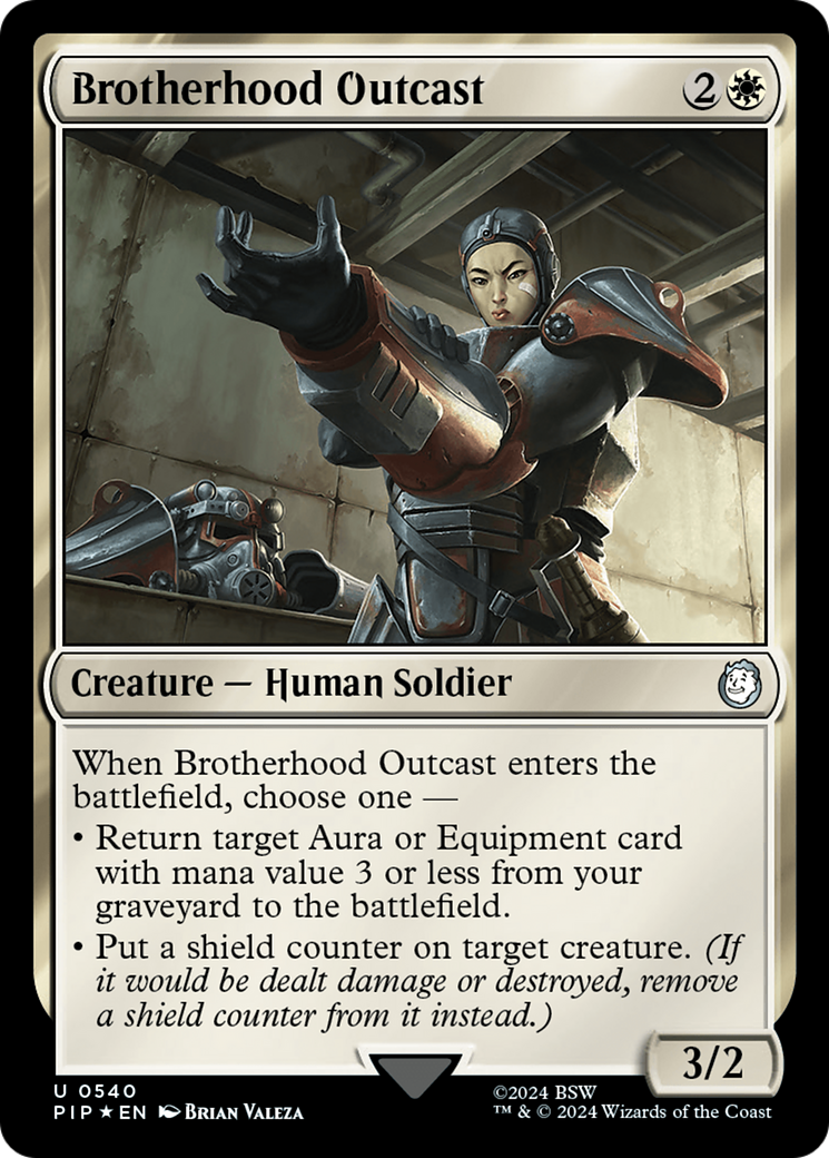 Brotherhood Outcast (Surge Foil) [Fallout] | Card Citadel