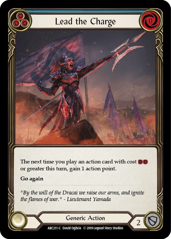 Lead the Charge (Blue) [ARC211-C] (Arcane Rising)  1st Edition Normal | Card Citadel