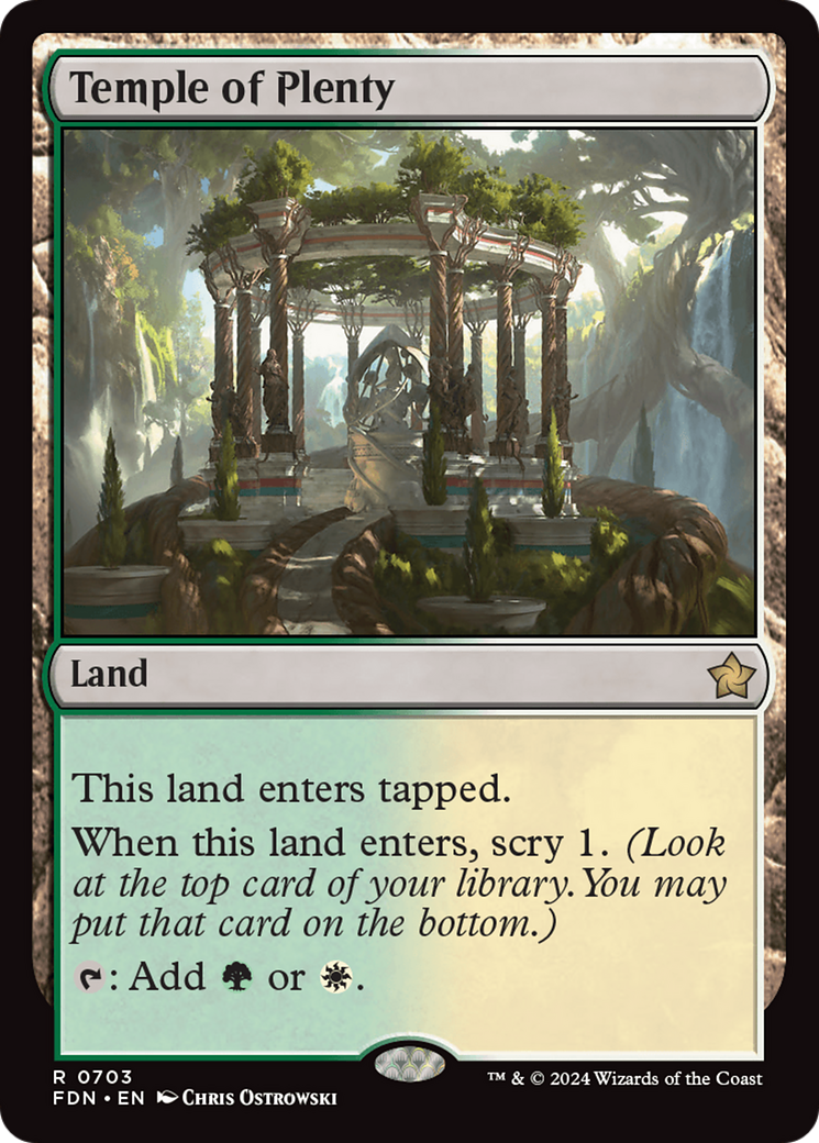 Temple of Plenty [Foundations] | Card Citadel