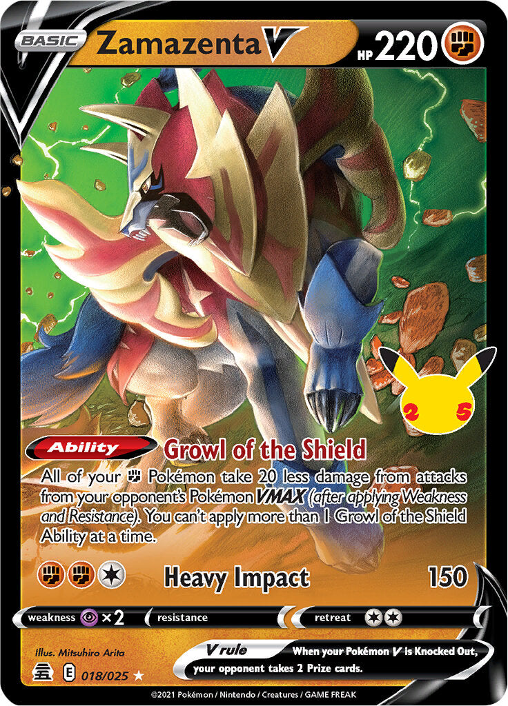 Zamazenta V (018/025) [Celebrations: 25th Anniversary] | Card Citadel