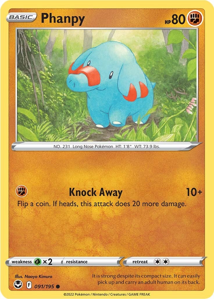 Phanpy (091/195) [Sword & Shield: Silver Tempest] | Card Citadel